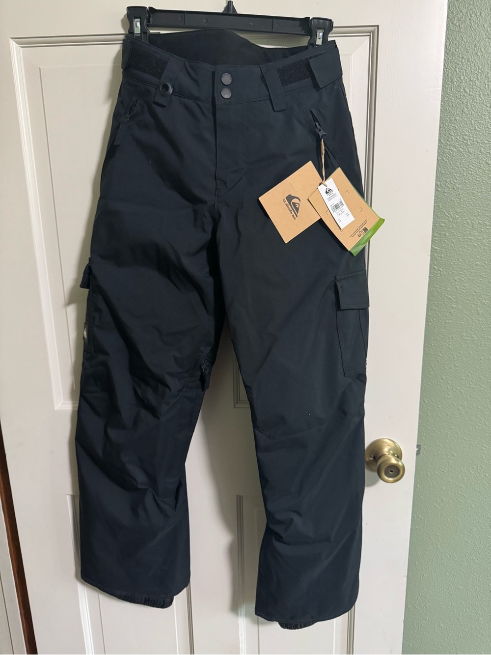 Quiksilver Boys Black Snow Cargo Pants NWT